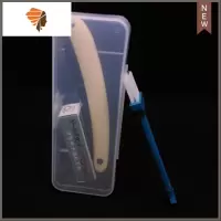 不锈钢手动剃须刀老式刮胡刀理发店剃刀刮脸修眉刀刮汗毛刀片刀架 三维工匠 黄色 1刀架10刀片