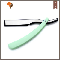 理发师手动老式剃须刀塑料剃刀刮胡刀美发刮刀理发刮脸刀刮头发刀 三维工匠 蓝塑77单刀架(无刀片)手动剃须刀