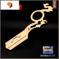 剃刀理发专用修脸刮毛发廊专业理发师手动式理发刀片刮胡剃须 三维工匠 龙头手指剃刀土豪金[送刀片10片]手动剃须刀