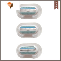 三层女士剃毛刀片女士剃刀脱毛男女通用私处腋下老式手动刮胡刀头 三维工匠 3刀头无刀架手动剃须刀