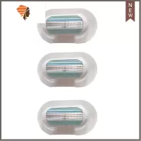 三层女士剃毛刀片女士剃刀脱毛男女通用私处腋下老式手动刮胡刀头 三维工匠 3刀头无刀架手动剃须刀