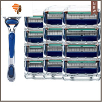 兼容大力人老式剃须刀剃须刀片男士刮胡刀手动剃须刀五层替换刀头 三维工匠 五层1刀架12刀头