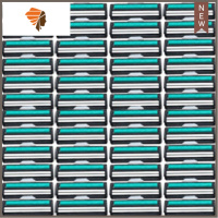 手动剃须刀刮胡刀双层刀片老式胡须刀男士剃毛旅行刀架刀头刮毛刀 三维工匠 48[纯刀片]