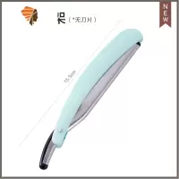 美发刮胡刀刮刀理发老式剃刀刮脸刀刮胡子刀手动剃须刀片式剃头刀 三维工匠 蓝色刀架 1个装[无刀片]
