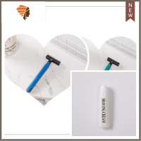 宾馆一次性剃须刀酒店用品手动浴场不锈钢刮胡刀旅游便携刮毛刀 三维工匠 7支装+7瓶8g剃须膏手动剃须刀