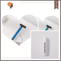 宾馆一次性剃须刀酒店用品手动浴场不锈钢刮胡刀旅游便携刮毛刀 三维工匠 7支装+7瓶8g剃须膏手动剃须刀