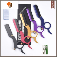 指环老式剃须刀手动刮刀剃头刀剃刀美发刮胡刀理发刮脸修眉刀 三维工匠 黑:指环刮胡刀_刀架+10刀片+收 纳盒手动剃须刀