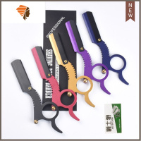 指环老式剃须刀手动刮刀剃头刀剃刀美发刮胡刀理发刮脸修眉刀 三维工匠 黑:指环刮胡刀_刀架+10刀片手动剃须刀