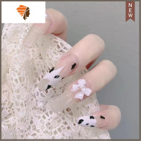 秋冬新款爱心蝴蝶结穿戴美甲小红书拆卸美甲成品假贴片学生甲 三维工匠 302奶牛蝴蝶结美甲贴