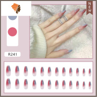 新款手成品穿戴式美甲女假指甲夏天可拆卸美甲贴甲片全贴 三维工匠 巧克力色 R241