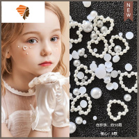 贴脸水钻妆容饰品泪痣贴水晶闪钻脸部装饰音乐节眼妆亮钻美甲贴片 三维工匠 白珍珠+镂空桃心 收藏店铺送胶水