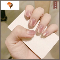 猫眼美甲贴片成品假指甲贴可拆卸防水贴纸孕妇可用穿戴甲显白甲片 三维工匠 裸色猫眼