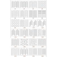 美甲法式贴微笑贴纸辅助工具花式造型爱心型白边贴片女初学者专用 三维工匠 法式微笑贴24款裸片装美甲贴