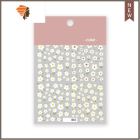 美甲贴纸ins风卡通小熊小兔星星小花小狗克莱因蓝3d立体背胶贴花 三维工匠 Aha-003小花花