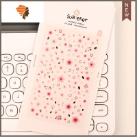 爱心蝴蝶结樱花字母星座小美甲贴纸指甲贴手机手帐防水杯装饰贴画 三维工匠 D款