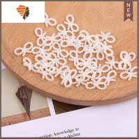 春夏美甲贴片材料装饰2021拍照道具ins风化妆贴脸饰品蝴蝶结 三维工匠 白色蝴蝶结20只 18mm 关注店铺送胶水