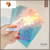 冰块美甲贴纸超薄极光方块椭圆爱心免裁剪指甲贴片网红同款幻彩甲 三维工匠 4号-6号各一张