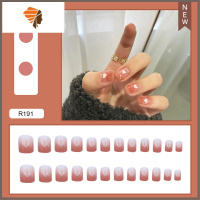 夏季穿戴美甲甲片成品贴片长短款假指甲盖壳学生新娘指甲贴可拆卸 三维工匠 少女初心(短)美甲贴