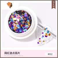 网红款美甲亮片圆形镭射糖果七彩超闪混合大亮片彩色贴指甲油饰品 三维工匠 02网红圆形亮片混装美甲贴