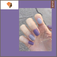 美甲贴片假指甲贴片穿戴美甲可拆卸指甲贴片甲片成品ins甲片贴 三维工匠 双紫磨砂★果冻胶+胶水+砂条+清