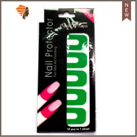 指缘硅胶贴可拉伸美甲防溢型初学者手指边缘可撕拉甲油胶美甲防溢 三维工匠 I32-绿色防溢贴1包 (10贴)美甲贴