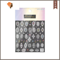 小蕾丝框tomoni浮雕日系唯美背胶5d网红新款指甲贴装饰 三维工匠 812#蕾丝框[浮雕]美甲贴