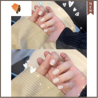 韩国纯色美甲贴纸女抖音网红全贴孕妇闪粉拼调色指甲贴纸防水持久 三维工匠 奶白色