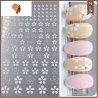 美甲贴纸3D立体指甲贴花春季少女心樱花指甲贴片防水持久甲油贴花 三维工匠 樱花贴纸F724(白色)单贴纸