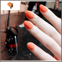 韩国纯色美甲贴纸女抖音网红全贴孕妇闪粉拼调色指甲贴纸防水持久 三维工匠 桔红色 橙红色