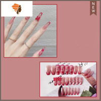 美甲贴片ins风高级假指甲学生美甲片成品穿戴可拆卸贴片辣妹女潮 三维工匠 0197玫红甜心法式[关注店铺]送 工具包
