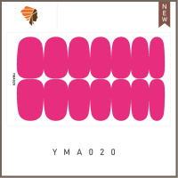 夏季新品指甲贴纸纯色显白可爱美甲全贴成品可撕拉防水买二送一 三维工匠 紫红色 YMA020美甲贴