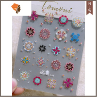 tomoni莫失的波西米亚风5D浮雕美甲贴纸图腾贴画指甲背胶贴花 三维工匠 LE0-01(浮雕款)