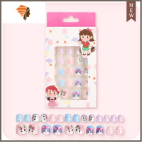 儿童假24片美甲成品小学生贴片抖音网上可穿戴12岁小孩子 三维工匠 儿童6号美甲贴