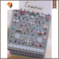 tomoni莫失的波西米亚风5D浮雕美甲贴纸图腾贴画指甲背胶贴花 三维工匠 MS-30(浮雕款)