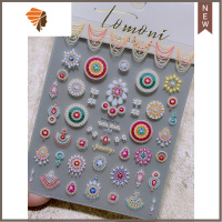 tomoni莫失的波西米亚风5D浮雕美甲贴纸图腾贴画指甲背胶贴花 三维工匠 TA-808(薄韧款)