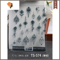 网红日系美甲贴纸波西米亚风巴洛克石膏立体复古浮雕花纹指甲装饰 三维工匠 TS-574 波西米亚(薄韧)