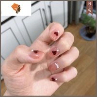 假指甲贴片光疗成品 桃心珍珠baby同款少女 新娘甲孕妇甲片美甲 三维工匠 L码17-13-14 -13 -10美甲贴