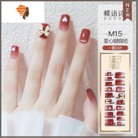 穿戴美甲式网红成品高级显白甲片超薄无痕贴片指甲片女可拆卸成品 三维工匠 HOT主图新款[24片可重复利用-送美甲贴