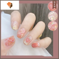 手工定制美甲贴片成品夏天ins短款秋冬可拆卸穿戴式01新款手绘 三维工匠 s软fufu的小桃子 中长方