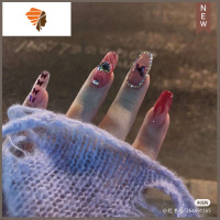 手工定制网红穿戴甲美甲成品指甲贴片千禧y2k辣妹甲片穿戴式光疗 三维工匠 辣妹[款2]XS 14 10 11 10美甲贴