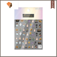 万圣趴tomoni浮雕薄韧立体5D日系背胶新款指甲贴装饰品 三维工匠 761#万圣趴[薄韧]美甲贴