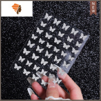 2021网红星芒闪银美甲贴纸小熊蝴蝶爱心3D贴花背胶指甲装饰 三维工匠 闪银蝴蝶#04