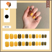 牛年假指甲贴片成品小奶牛美甲片穿戴甲可拆卸圣诞节雪花防水指甲 三维工匠 119号[买2盒送一张果冻胶]美甲贴