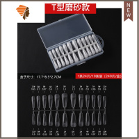 日系超薄甲片成品穿戴免刻磨无痕透明全贴半贴延长指甲美甲店专用 三维工匠 新款-T形磨砂款美甲贴