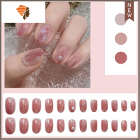 少女网红全贴摘戴磨砂新娘欧美朋克穿戴可拆卸美甲成品假指甲贴片 三维工匠 508晕染金箔珍珠(网红款)美甲贴