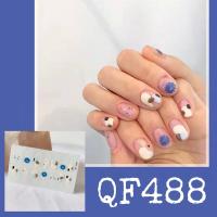 Snoopy纸女卡通维尼熊小清新指甲贴纸3d防水持久指甲贴片 三维工匠 QF488四张美甲贴