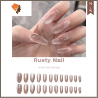 Rusty Nail 生锈钉 blingbling晶石猫眼穿戴式美甲贴24片可卸成品 三维工匠 温柔系-芭比粉