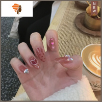 紫色星空蝴蝶假指甲贴穿戴甲美甲成品甲片指甲贴片甲片绿色穿戴 三维工匠 夏日莓果美甲贴