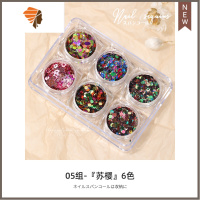 美甲亮片网红镭射ins大贴片爆闪 变色龙极光闪粉韩国指甲饰品 三维工匠 05-[苏樱]6色 赠收纳盒美甲贴