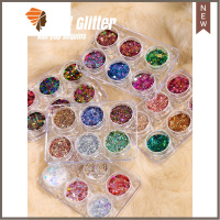 美甲亮片网红镭射ins大贴片爆闪 变色龙极光闪粉韩国指甲饰品 三维工匠 5组亮片都要 共30色美甲贴